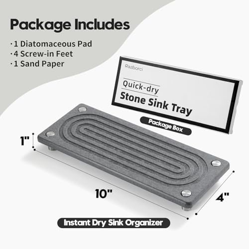 Water Absorbing Stone Sink Caddy Kitchen Sink Organizer Tray