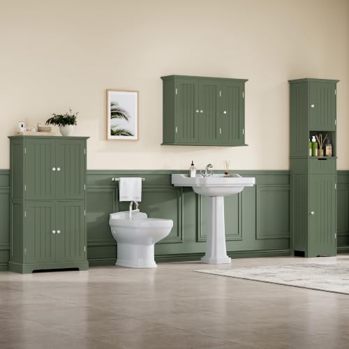 Laundry Cabinet with 3 Doors and Adjustable Shelves