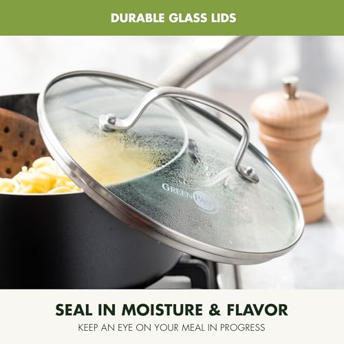 Prime Chatham 1QT & 2QT Saucepan Pot Set with Glass Lids