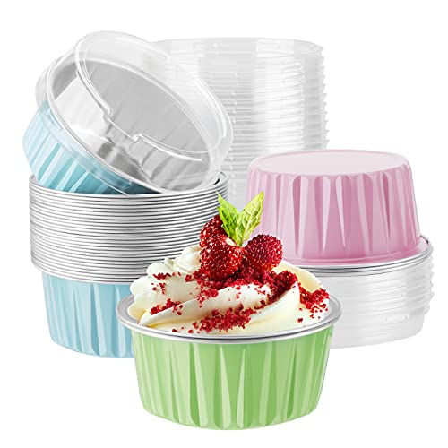 Disposable Foil Ramekins with Lids (60 Count)