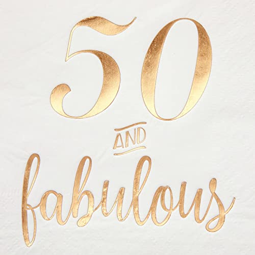 50th Birthday Napkins for Women (50 Count)