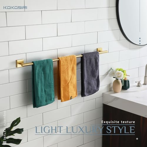 Bathroom Towel Bar 32'' Towel Holder for Bath Kitchen Cabinet Towel Rails 32 Inch Brushed Gold Stainless Steel B4005BG