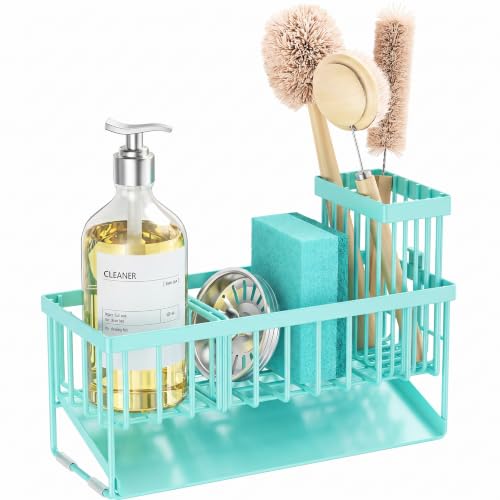 Kitchen Sink Caddy Organzier with High Brush Holder