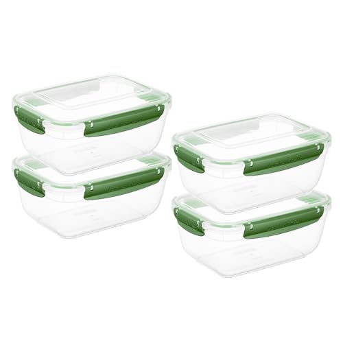 Plastic Food Storage Containers with Airtight Lids (4 Count)