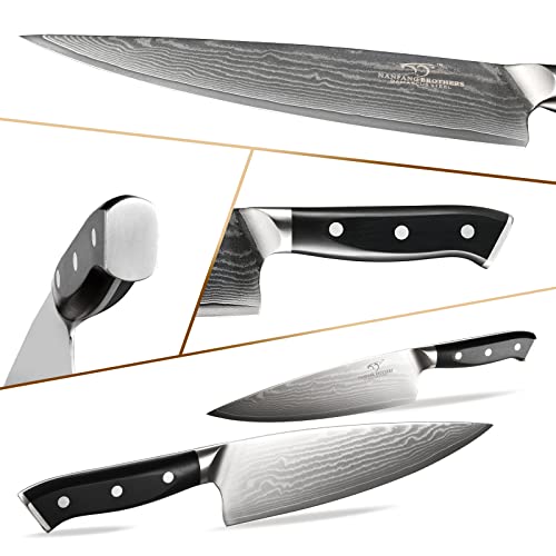 18PCS Damascus Knife Set with Steak Knives & Block
