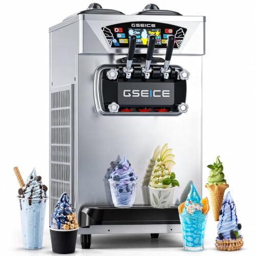 Commercial Soft Serve Ice Cream Machine 3 Flavor