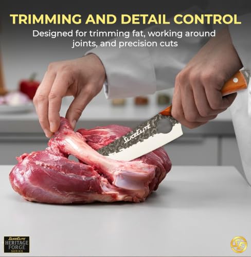 3PC Boning Knife Scimitar & Kiritsuke Knives Prep Knife Set Forged Blades (3 Count)