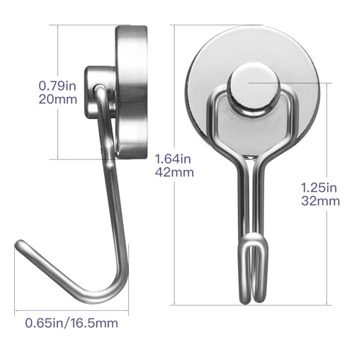 Strong Magnetic Hooks 20mm (10 Count)