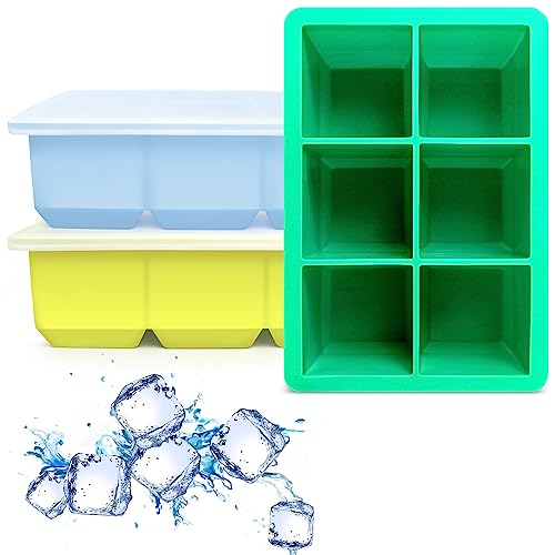 Silicone Ice Cube Trays 3 Pack (3 Count)