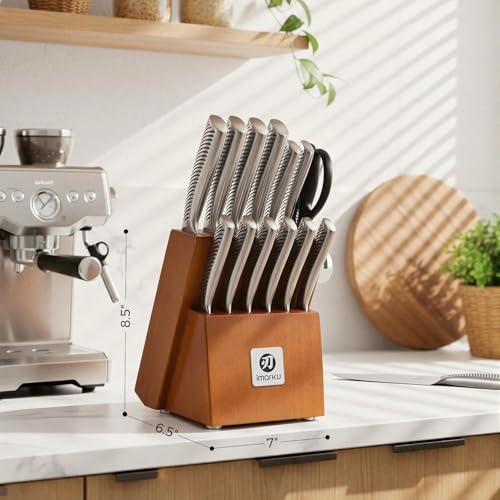 14 Piece Japanese Gyutou Stainless Steel Kitchen Knife Set (14 Count)