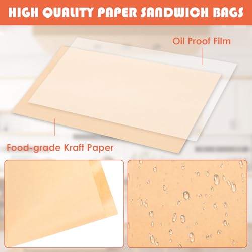 600 Pack Wax Paper Sandwich Bags 8x10 inch Wax Paper Bags (600 Count)