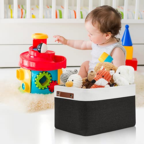 Canvas Storage Bin with Handles (3 Count)