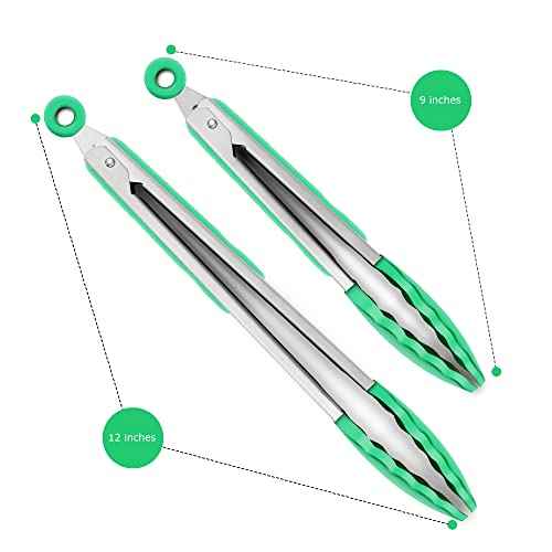 2 Pack Silicone Kitchen Tongs