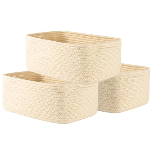 Small Woven Storage Basket for Organizing (3 Count)