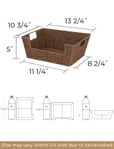Pantry Baskets for Shelves (2 Count)