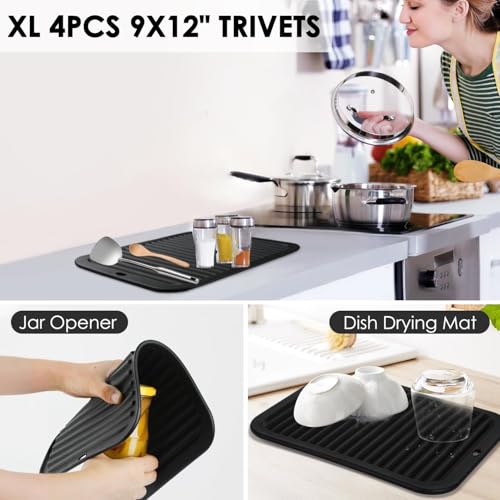 Silicone Trivets for Hot Pots and Pans (4 Count)