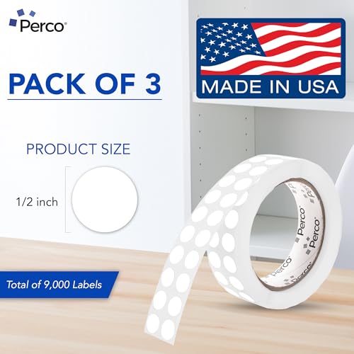 White Perforated Round Circle Dot Sticker 1 (3 Count)