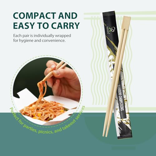 50 Chopsticks Disposable Bulk (16 Ounce)