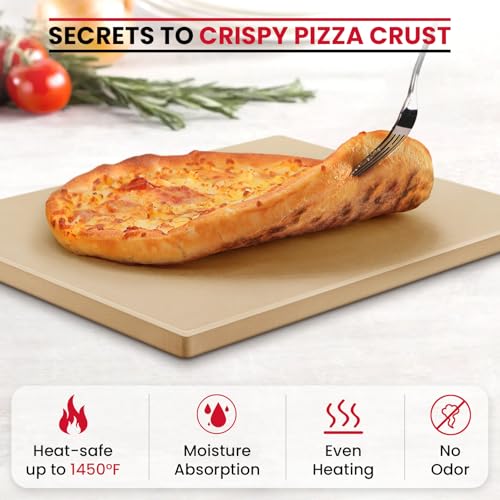 15 x 12 Inch Rectangular Pizza Stone for Oven and Grill