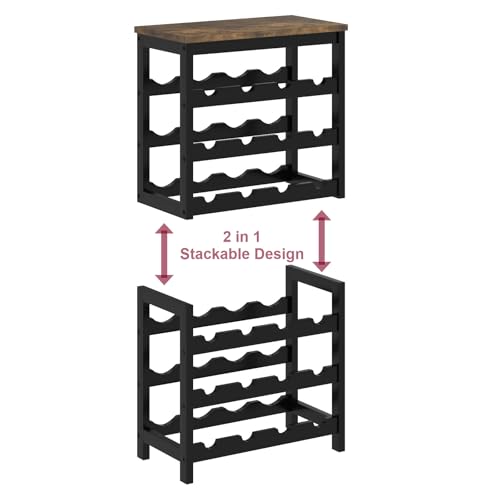 6 Tier Bamboo Wine Rack Freestanding Floor