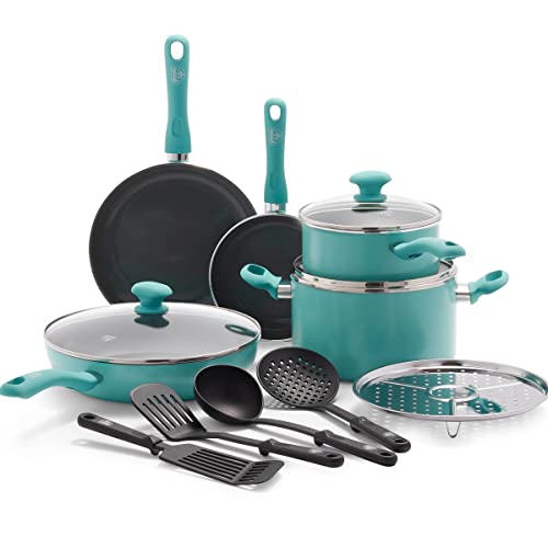Soft Grip Diamond Healthy Ceramic Nonstick 13 Piece Cookware Pots and Pans Set