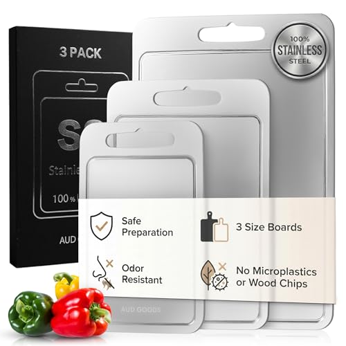 Stainless Steel Cutting Boards For Kitchen (3 Count)