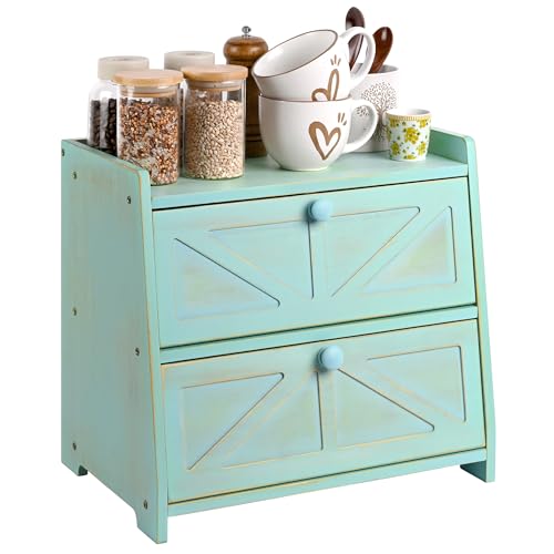 Bamboo Corner Bread Box for Kitchen Countertop 2
