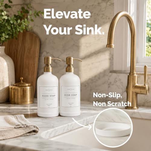 White Glass Soap Dispenser (2 Count)