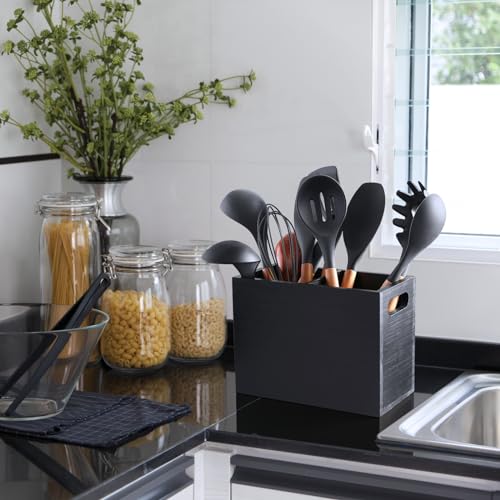 Black Utensil Holder for Kitchen Counter