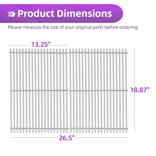 18 7 8" Stainless Steel Genesis 2 Grill Grates for Weber Genesis ii E