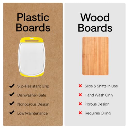 BPA Free Reversible Kitchen Cutting Board (3 Count)