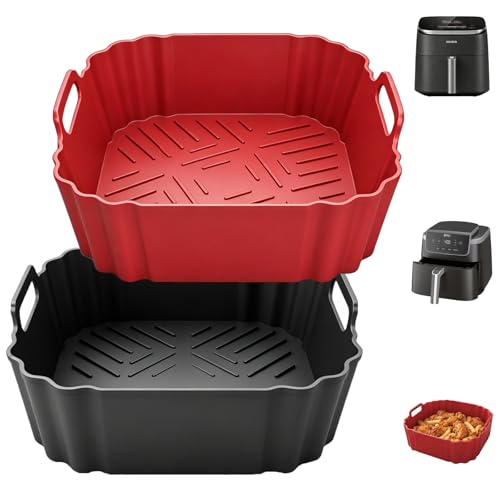 2 Pack Square Silicone Air Fryer Liners (2 Count)