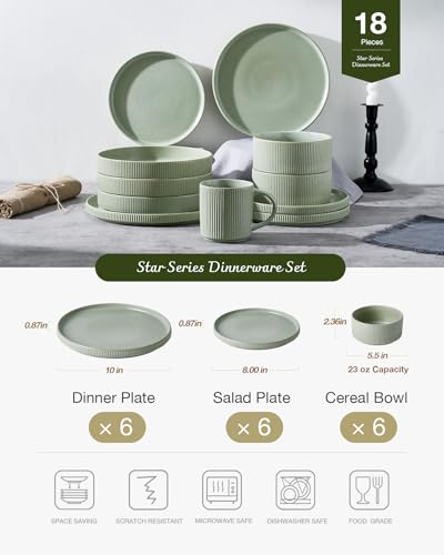 Star Plates and Bowls Sets (18 Count)