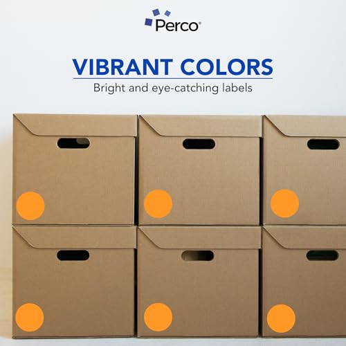 Neon Orange Perforated Round Circle Dot Sticker 3 (3 Count)
