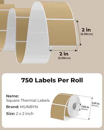2x2 Thermal Labels (750 Count)