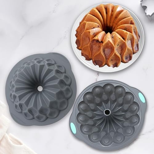 4 Pieces Silicone Fluted Cake Pans