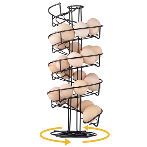 Spiral Design Metal Egg Skelter Dispenser Rack