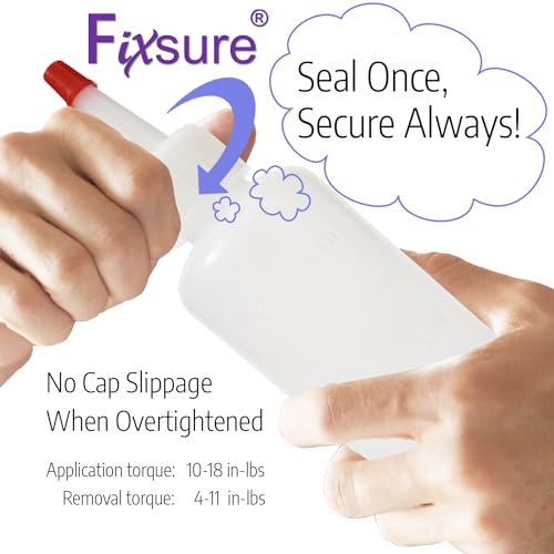 Plastic Squeeze Bottles with Red Tip Cap