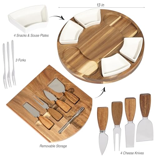 Acacia Cheese Board & Knife Set