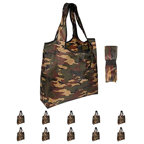 15x4.5x15 Inch Camo Reusable Shopping Bags with Handles