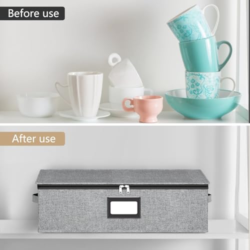 Mug Storage Box with Dividers