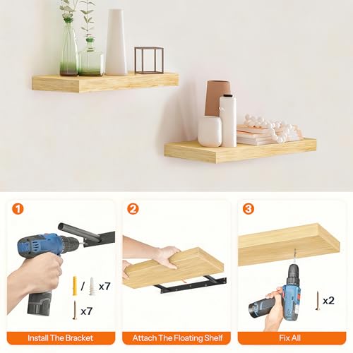 Floating Shelves for Wall (2 Count)