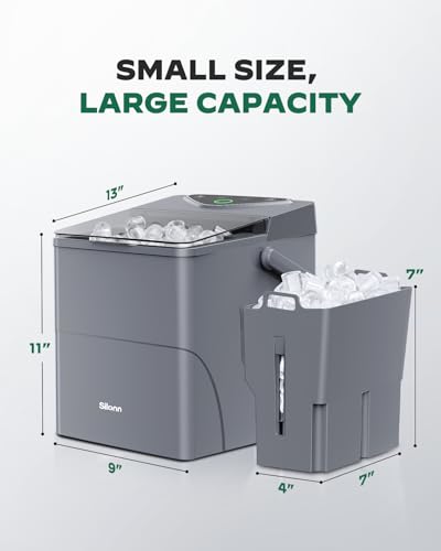 Countertop Ice Maker with Expanding 2.5L Ice Basket