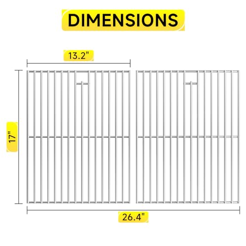 17'' x 26.4'' Stainless Steel Cooking Grates Grill for Nexgrill (2 Count)