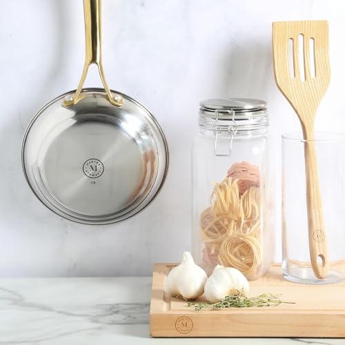 Castelle 8 Inch Stainless Steel Frying Pan with Gold