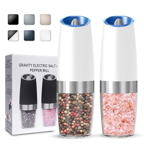 Battery Operated Gravity Salt And Pepper Grinder Set (2 Count)
