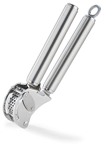 12895 Stainless Steel Garlic & Ginger Press with Scraper for Effortless Mincing with Easy Cleanup