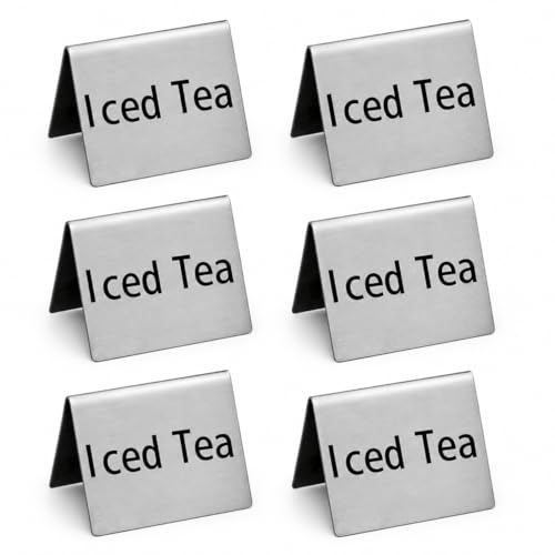 Stainless Steel Table Tent Sign (6 Count)