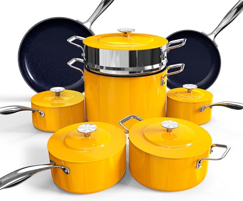 Lux 13pc Forged Lightweight Nonstick Ceramic Cookware Set