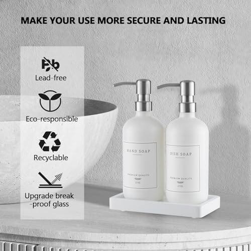 Thick Glass Soap Dispenser (2 Count)
